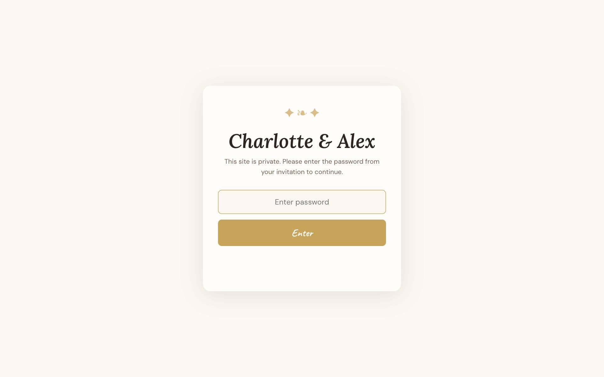 Charlotte & Alex's wedding website at thenashwedding.co.uk